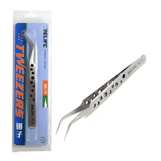 پنس سرکج ریلایف مدل SK-15 | Relife SK-15 Curved Tweezers