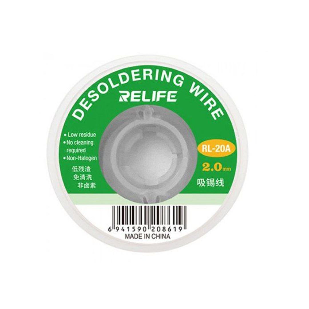 سیم قلع کش ریلایف مدل RL-20A عرض ۲ میلی‌متر | Relife RL-20A 2mm Desoldering Wick