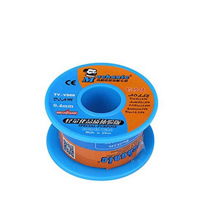 سیم لحیم مکانیک مدل TY-V886 (ضخامت ۰.۳ میلی‌متر، وزن ۴۰ گرم) | Mechanic TY-V886 Solder Wire (0.3mm, 40g)